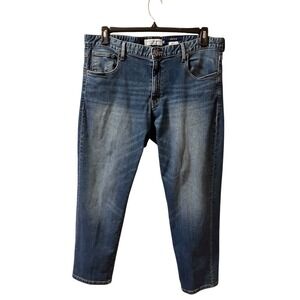 Peter Manning Johnny Jeans Mens 36x28 Standard Fit Stretch Denim Medium Wash